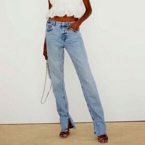 Zara Split Hem Jeans